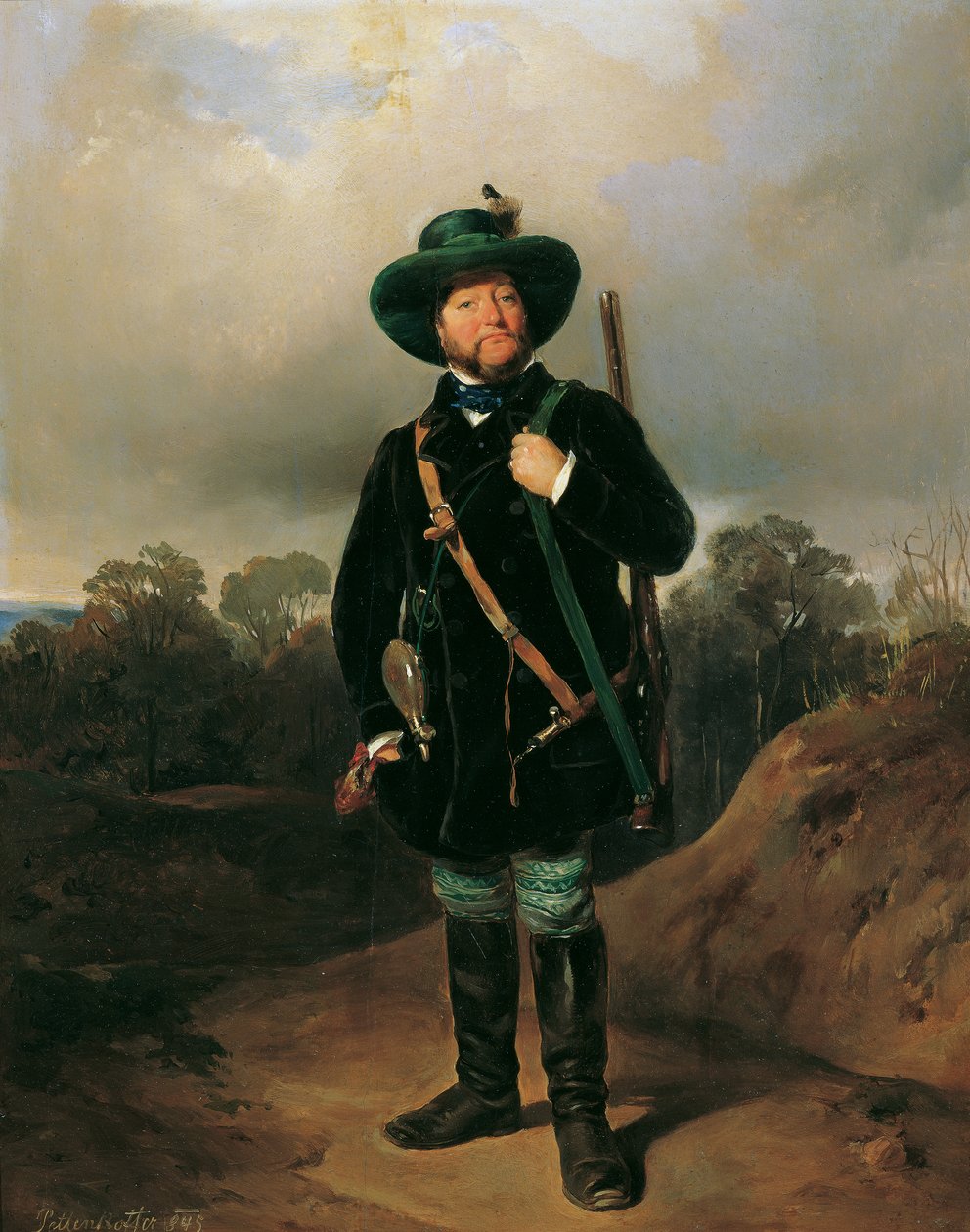 Josef Strommer som jæger af August von Pettenkofen