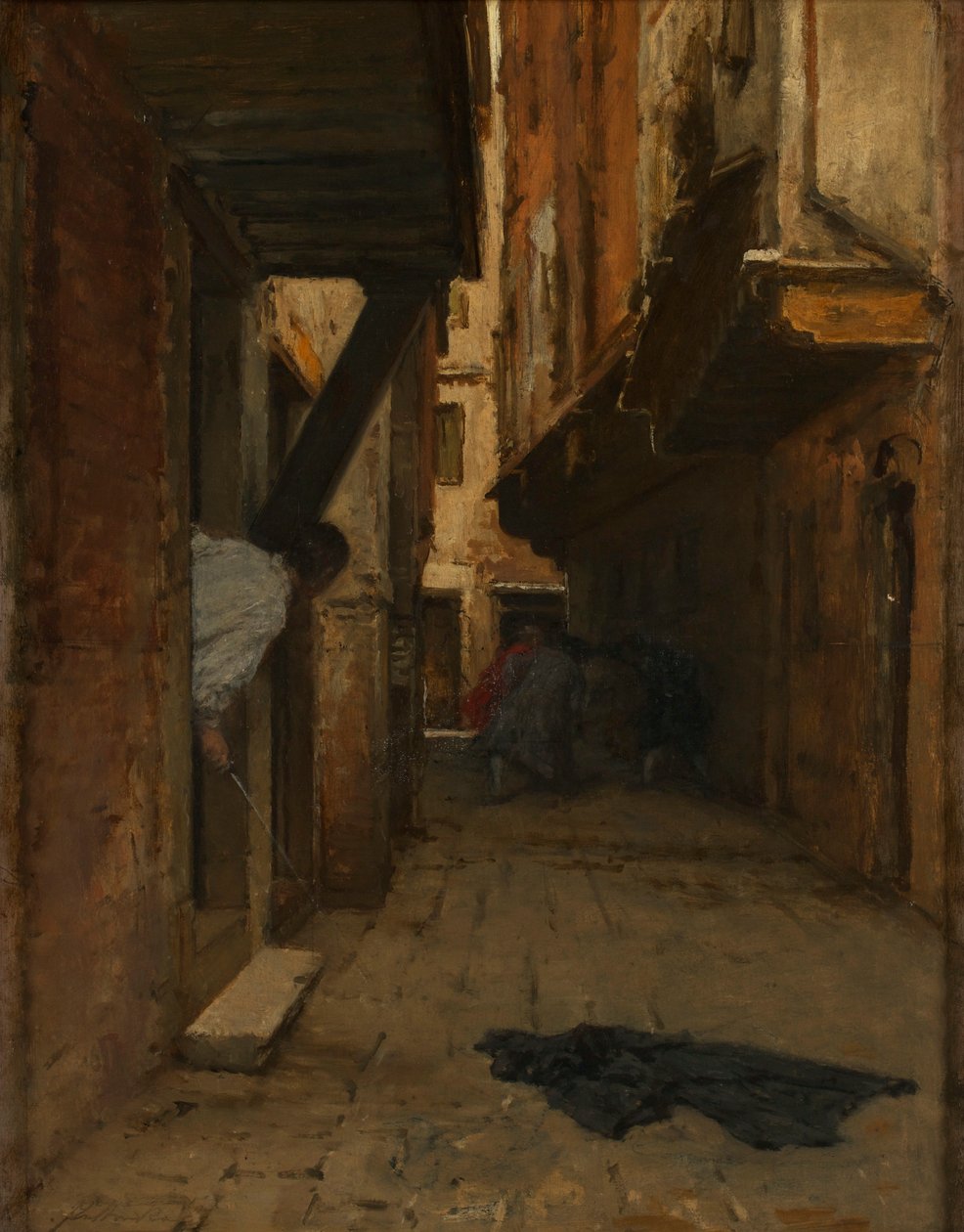 Gadekamp i en venetiansk gyde af August von Pettenkofen