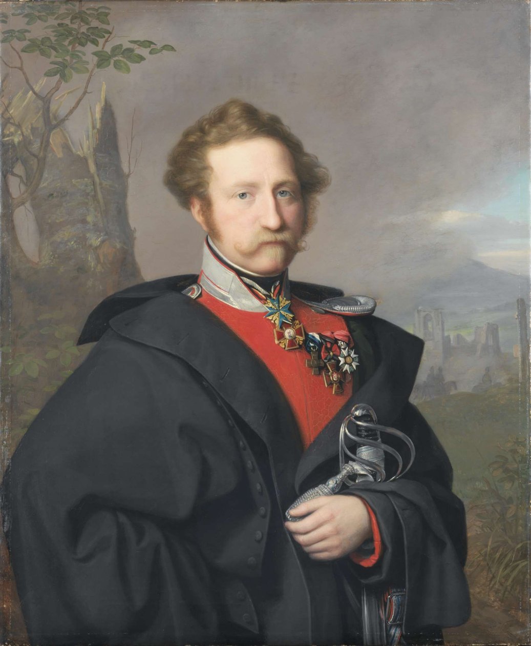Tysk: Portræt Georg Kasimir arvegraf af Isenburg-Philippseich Portræt af Georg Kasimir arvegraf af Isenburg-Philippseich af August von der Embde