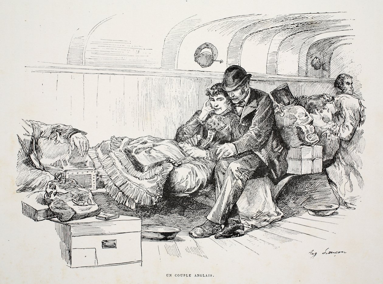 Et engelsk par, illustration fra 