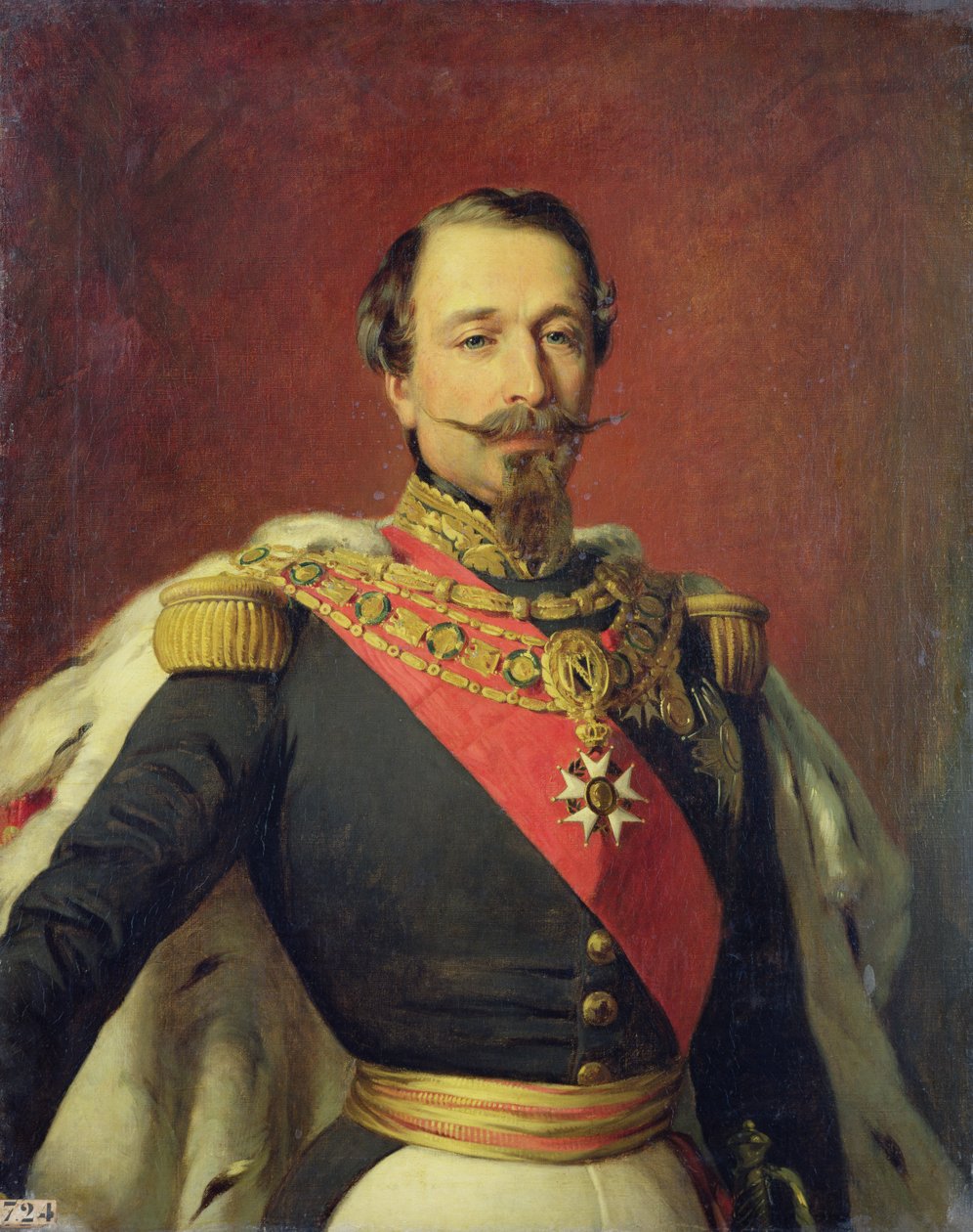 Portræt af kejser Louis Napoleon III, efter det originale maleri af Francois Xavier Winterhalter (1806-73) 1853 af Auguste Boulard