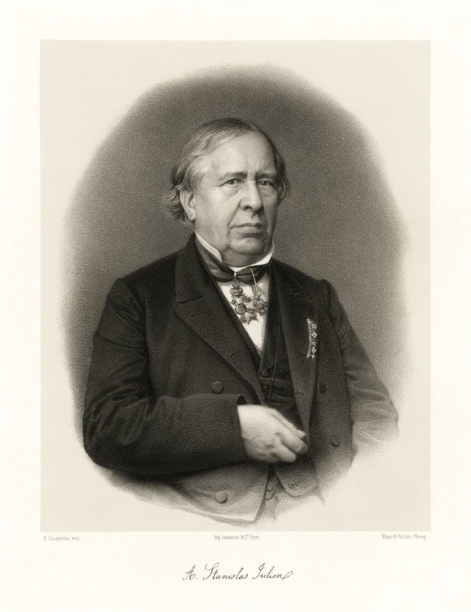 Aignan Stanislas Julien, 1865-66 af Auguste Charpentier