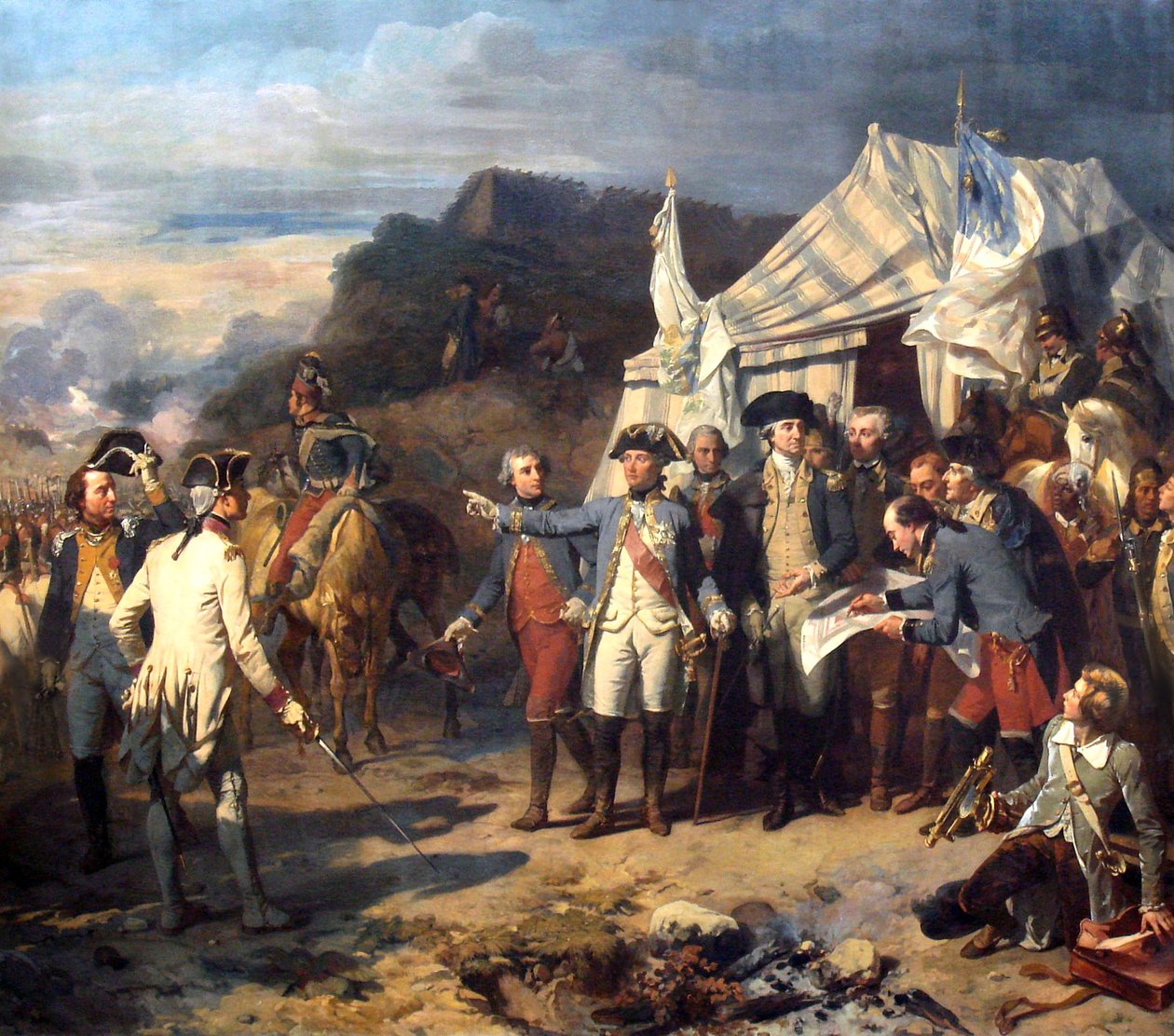 Slaget ved Yorktown af Louis Charles Auguste Couder