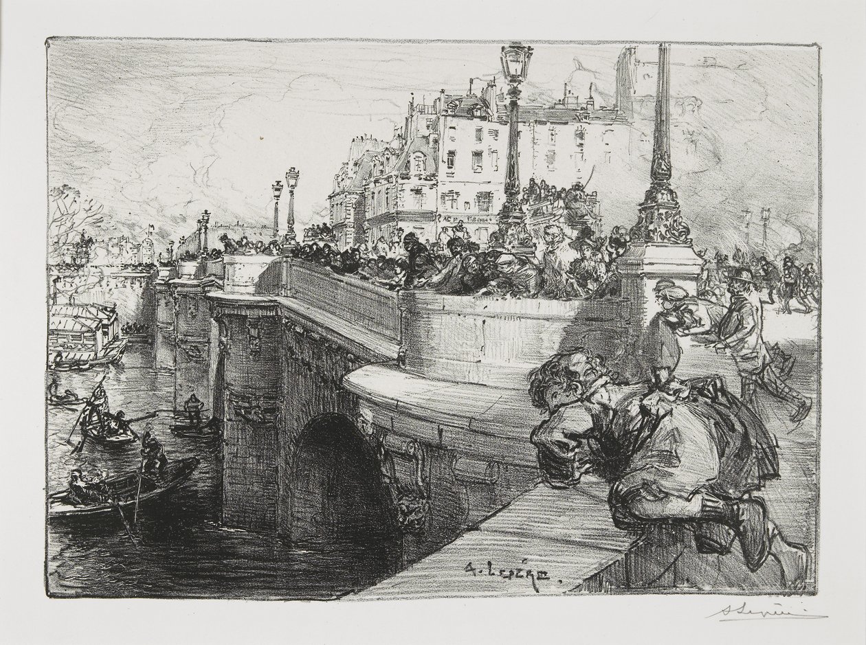 Nogen er druknet!, ca. 1895 af Auguste Louis Lepère