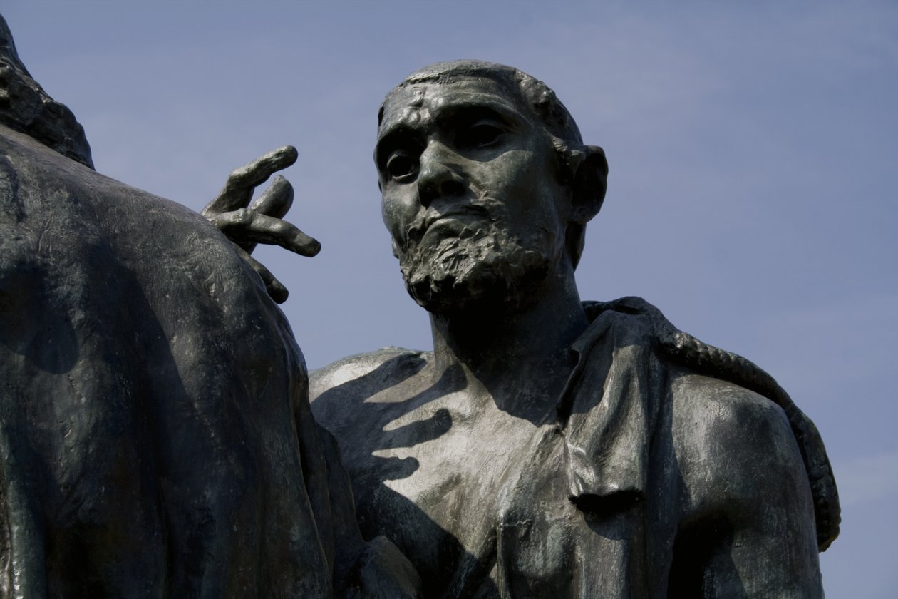 Detalje af Borgerne i Calais, færdiggjort 1889 bronze se 340531 af Auguste Rodin