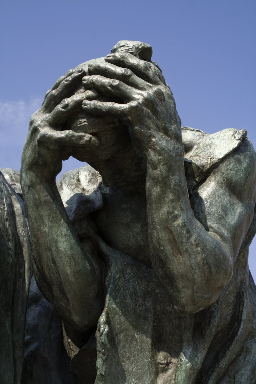 Detalje af Borgerne i Calais, færdiggjort 1889 bronze se 340530 af Auguste Rodin