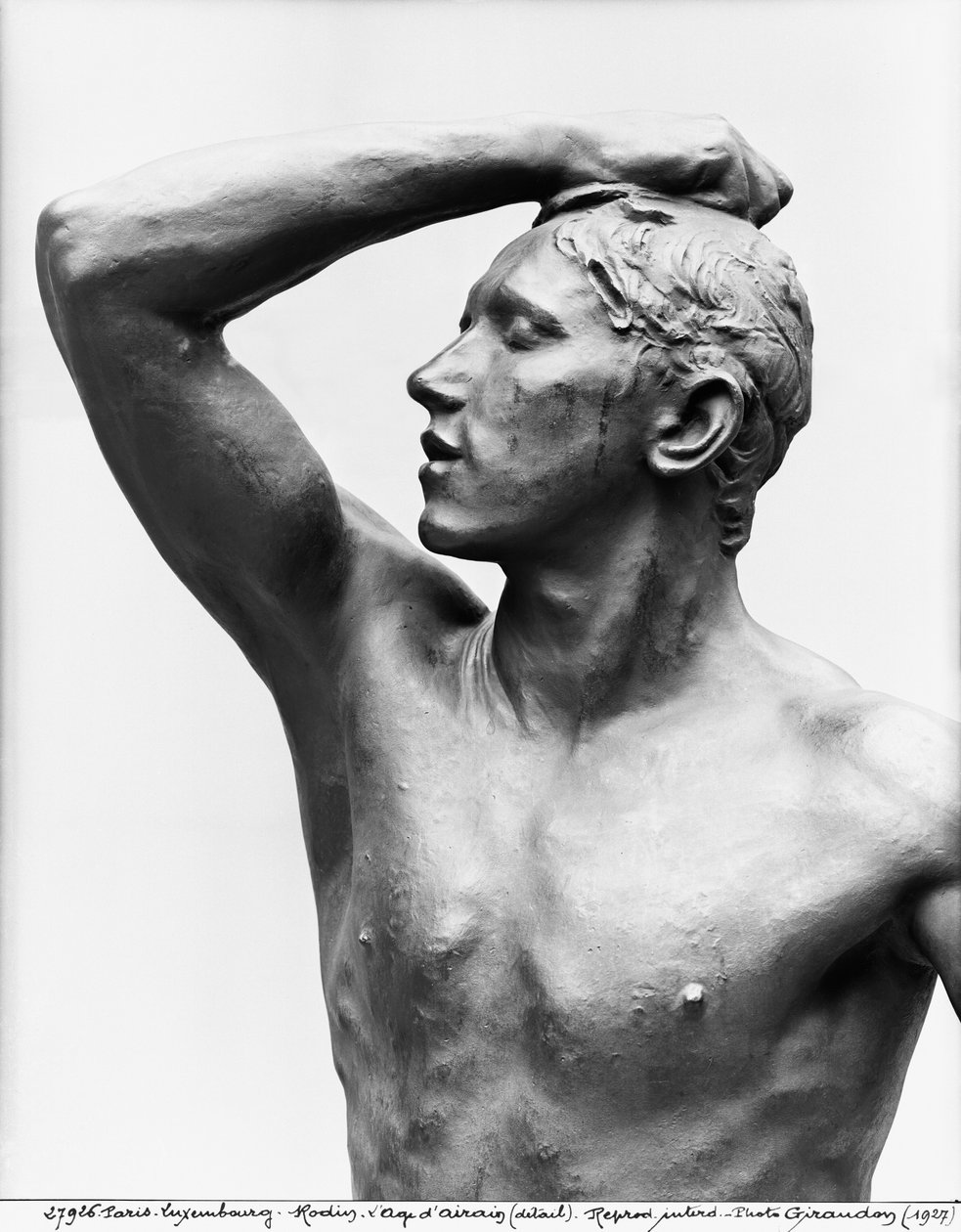 Bronzealderen, efter 1877 (bronze) (detaljer) af Auguste Rodin