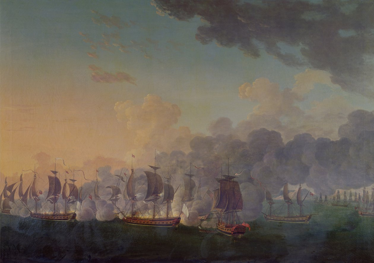 Slaget ved Louisbourg den 21. juli 1781 af Auguste Rossel De Cercy
