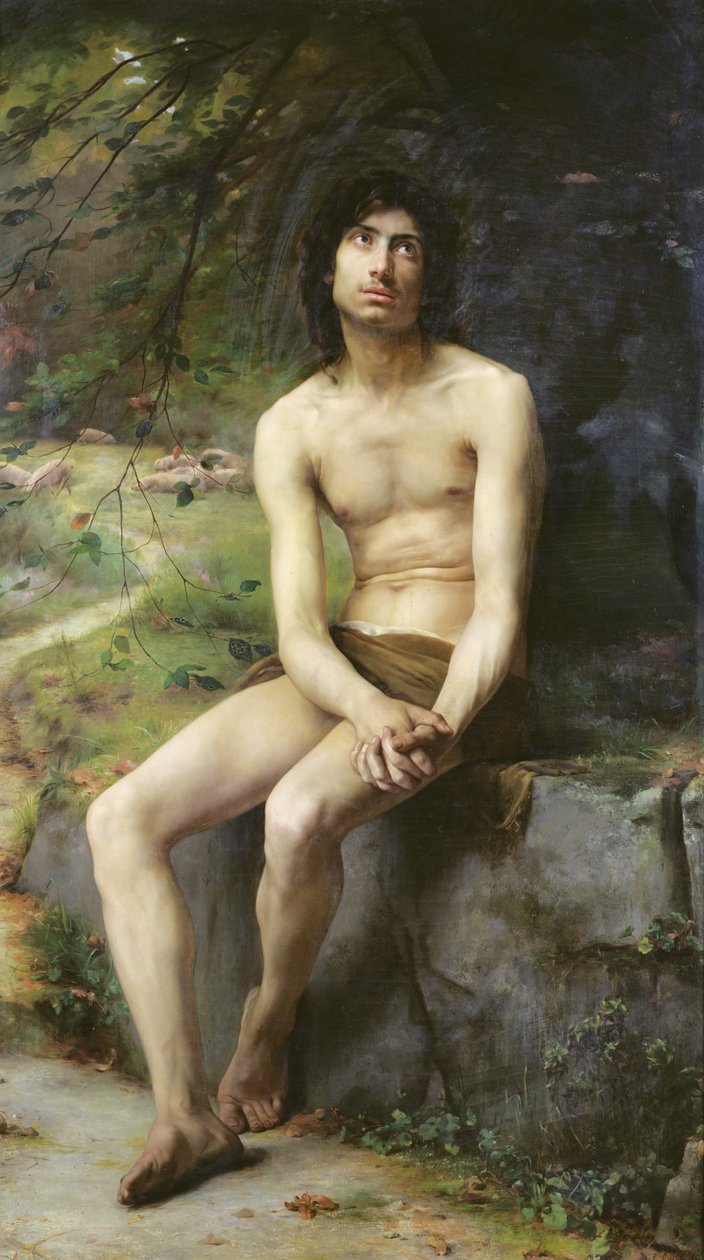 Den fortabte søns omvendelse, 1883 af Auguste Rousselin