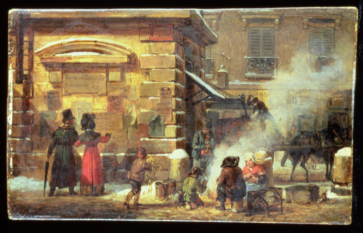 Fransk gadebillede, 1821 af Auguste Xavier Leprince