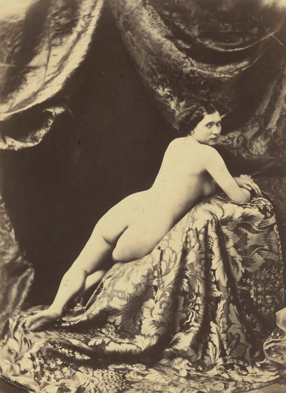 Nøgenstudie, ca. 1855 (foto) af Auguste Belloc