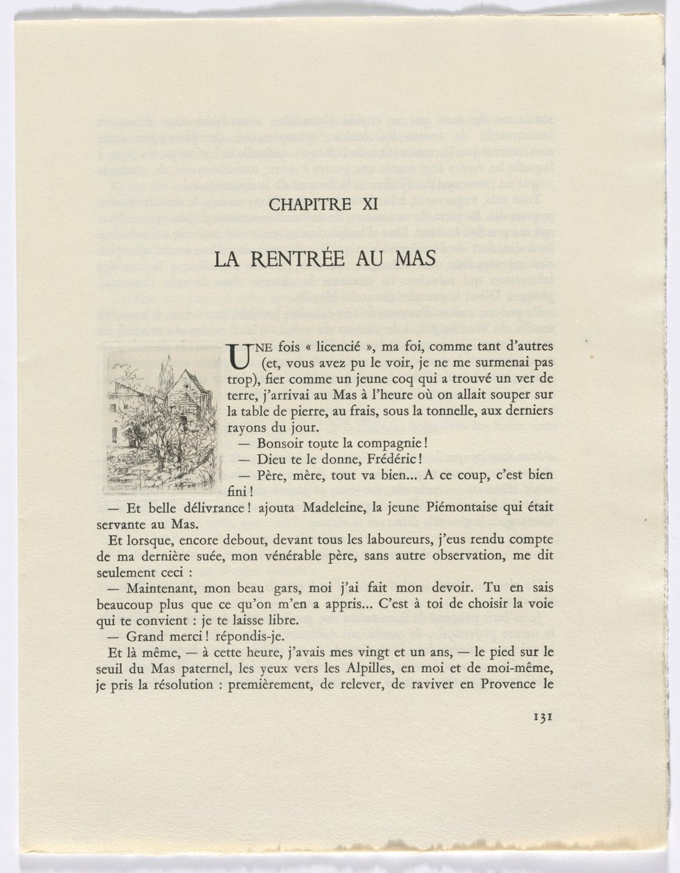Frédéric Mistral: Mémoires et Recits af Frédéric Mistral: bygninger og træer (side 131) af Auguste Brouet