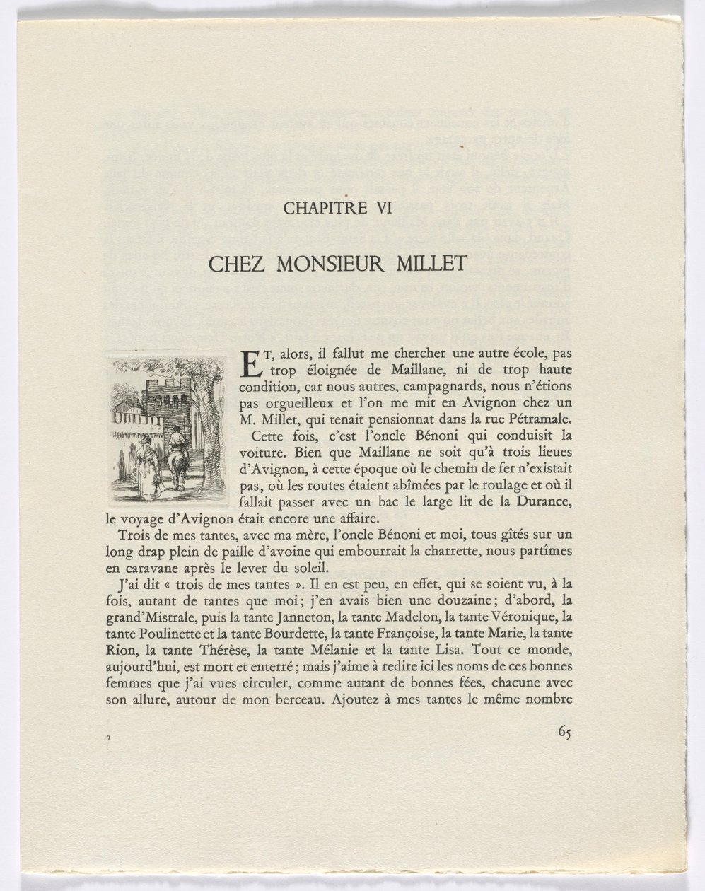 Frédéric Mistral: Mémoires et Recits af Frédéric Mistral: kvinde og mand til hest (side 65) af Auguste Brouet