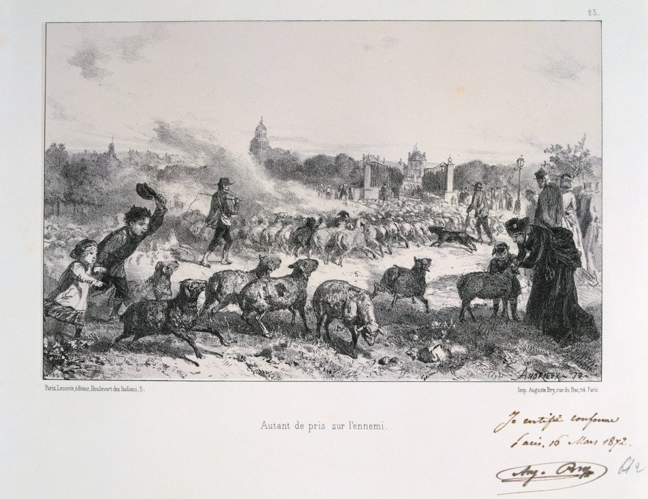 Så mange taget fra fjenden, den fransk-preussiske krig, 1870 1872 af Auguste Bry