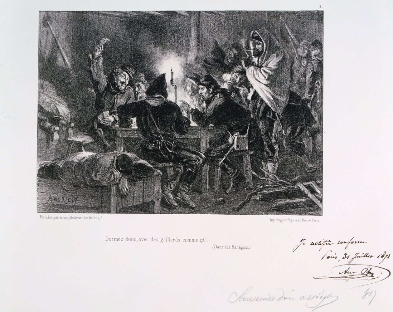 Sov, med sådanne fyre!, Belejring af Paris, 1870-1871 1871 af Auguste Bry