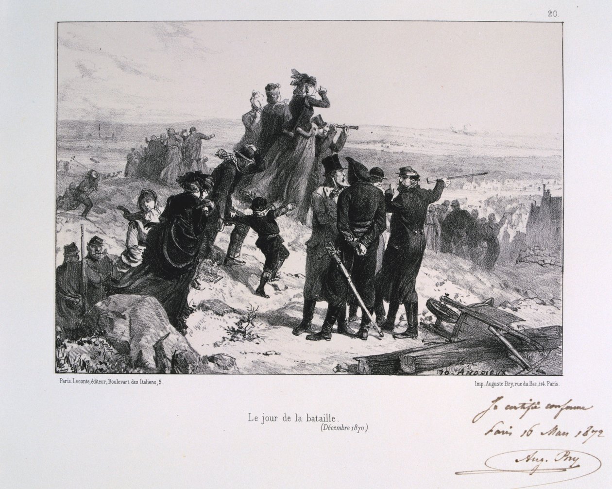 Le Jour du Bataille Slagets dag, belejring af Paris, fransk-preussisk krig, 1870 1871 af Auguste Bry