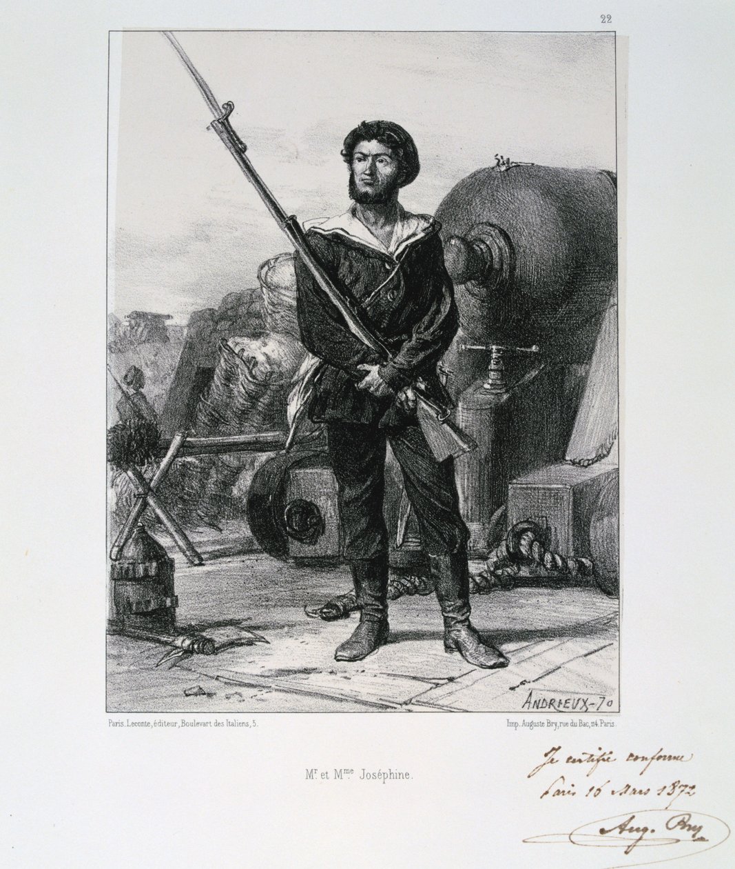 M et Mme Josephine, belejring af Paris, fransk-preussiske krig, 1870 1872 af Auguste Bry