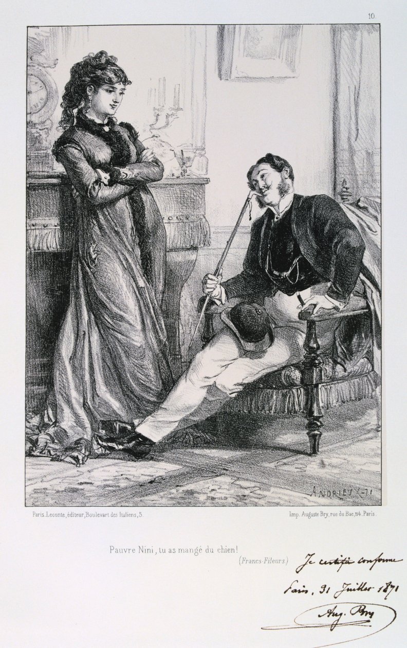 Stakkels Nini, du spiste hund!, Siege of Paris, 1871. af Auguste Bry