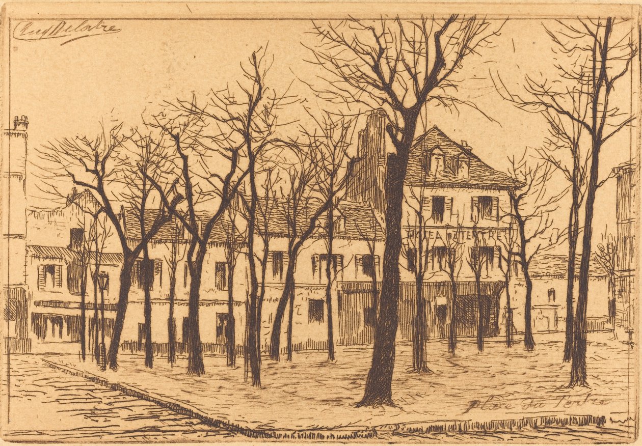 Place du Tertre af Auguste Delâtre