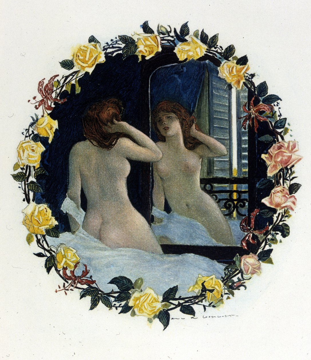 Illustration af Auguste François Gorguet (1862 - 1927) til "Le Lys rouge"" af Anatole France (1844 - 1924). 1894. af Auguste Francois Gorguet