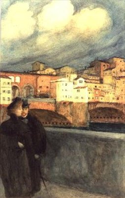 Ponte Vecchio, Firenze af Auguste Francois Gorguet