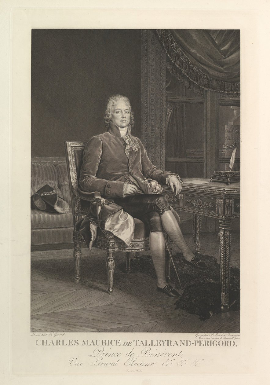 Portræt af Charles Maurice de Talleyrand-Périgord, efter 1808. af Auguste Gaspard Louis Desnoyers