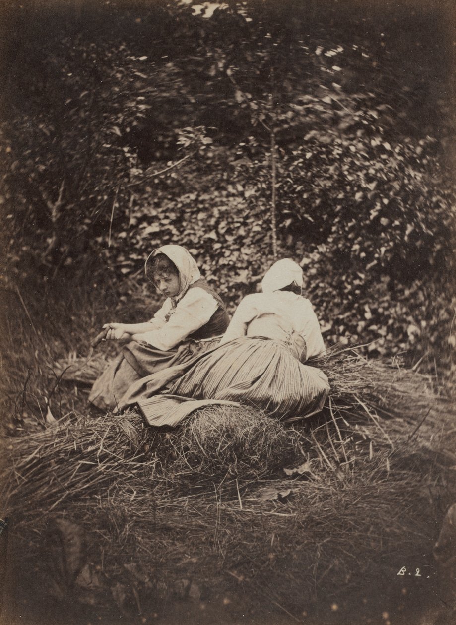 To Bondepiger siddende af Auguste Giraudon