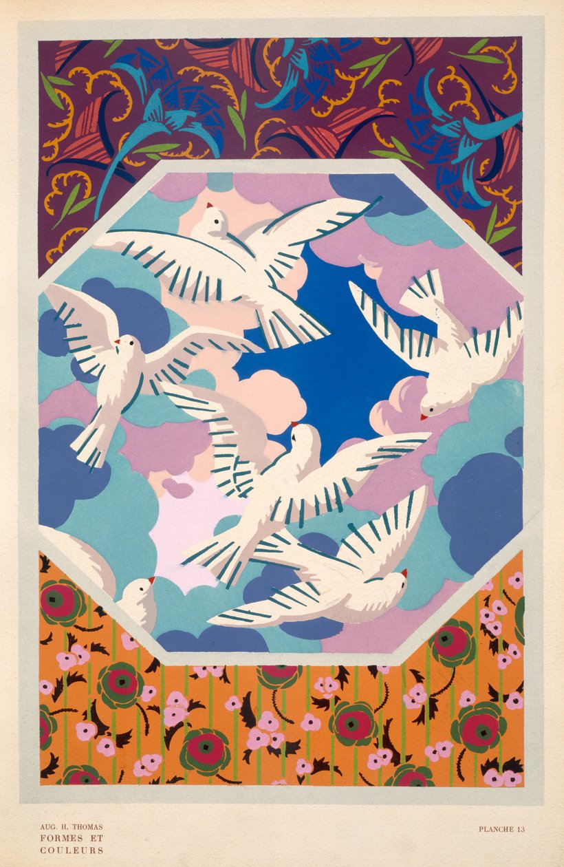 Motiver Dekorationsplade 13, 1922 af Auguste H. Thomas