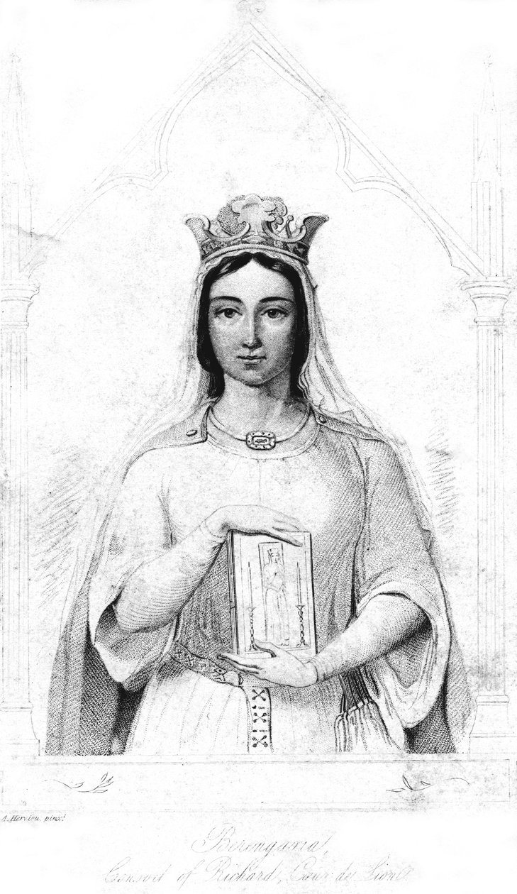 Berengaria af Navarra c1164-1230, dronning med kong Richard I 1157-1199, 1844 af Auguste Hervieu