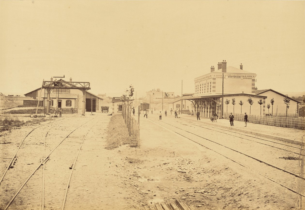 Montbrison station af Auguste Hippolyte Collard