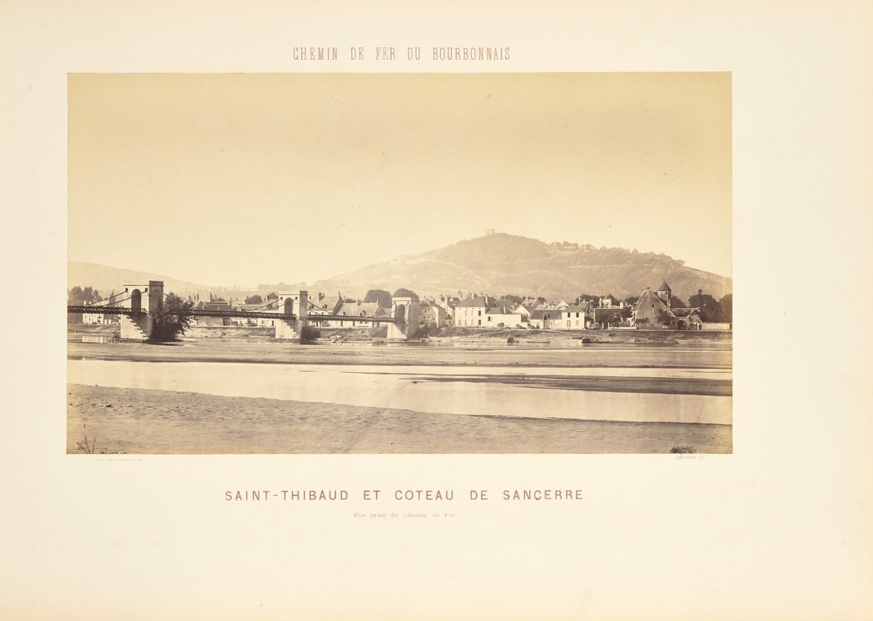 Saint-Thibaud og Coteau de Sancerre, udsigt fra Chemin der Fer af Auguste Hippolyte Collard