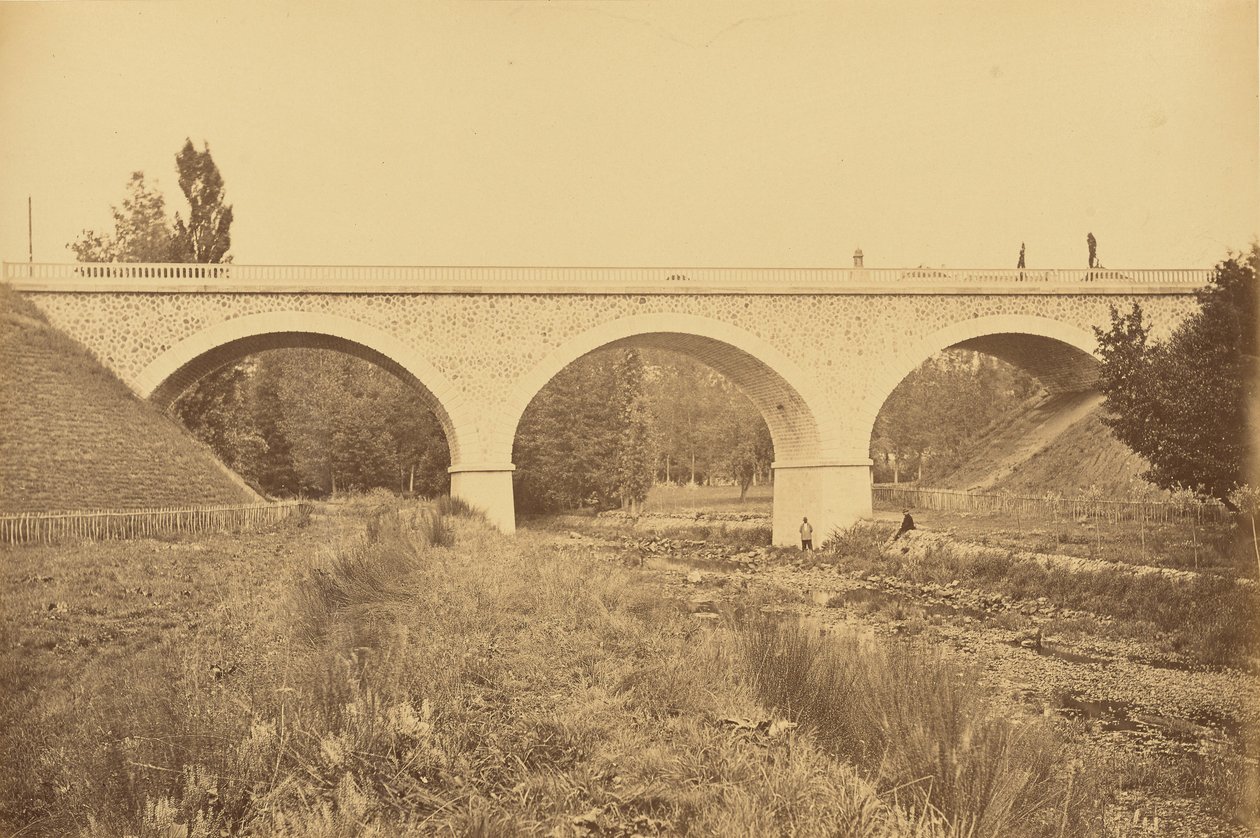Viadukt over Rhinen, nær Pradines af Auguste Hippolyte Collard