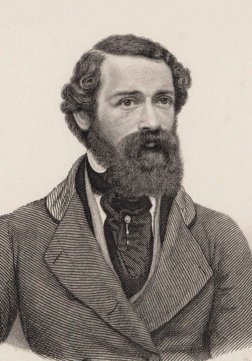 Portræt af komponisten Joseph Netzer 1808-1864, ca. 1850. af Auguste Hüssener