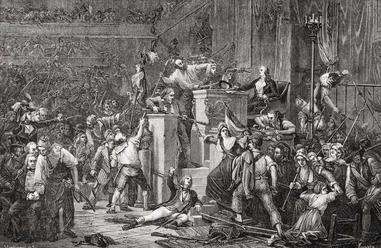 Ferauds hoved ved tribunalet, 20. maj 1795, år III, graveret af Jonnard fra 