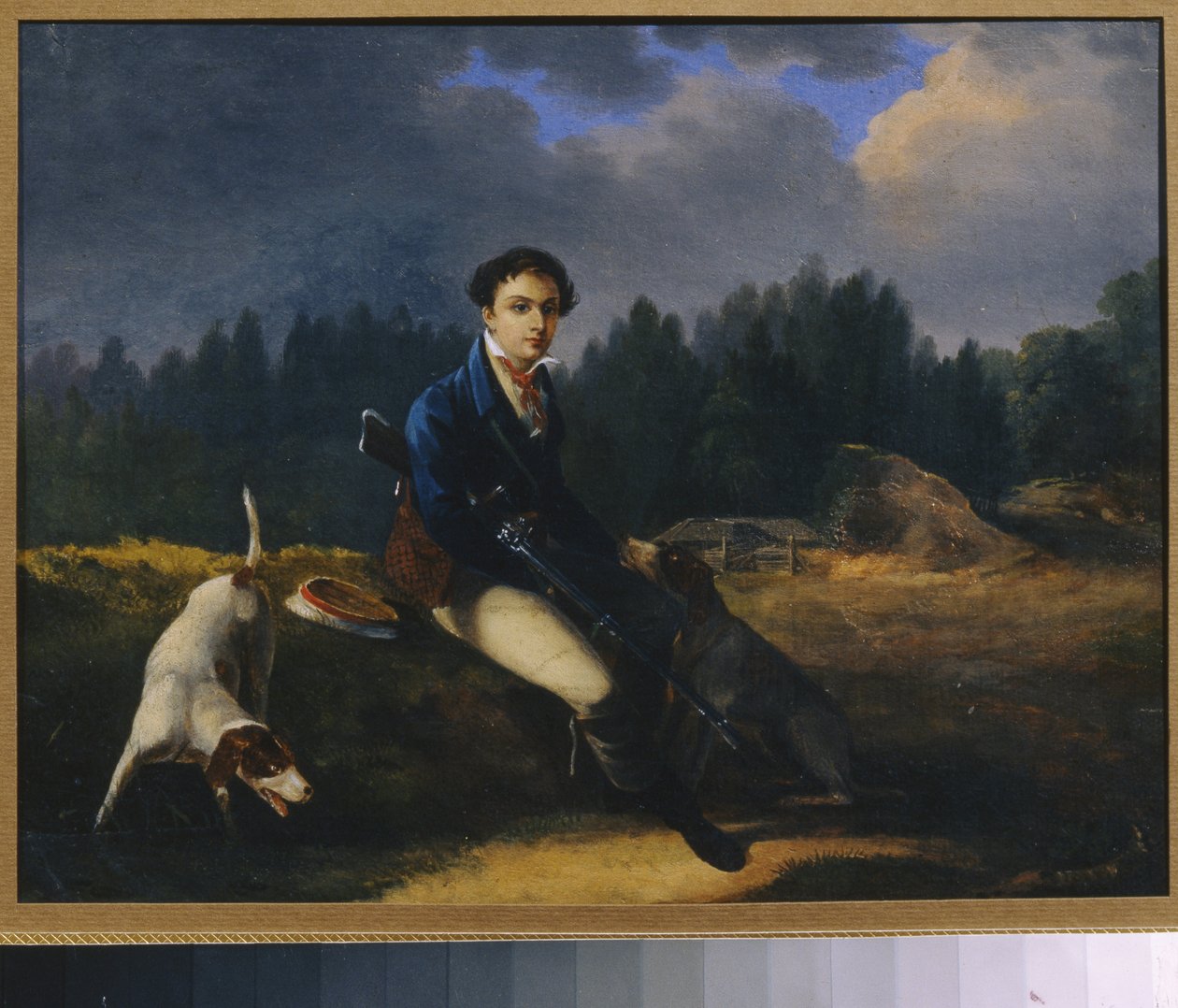 Portræt af Nikita Vsevolzhsky (1799-1862), grundlæggeren af ​​Green Lamp Society. (Russisk litterært samfund). Maleri af Auguste Joseph Desrnod (1788-1840), olie på lærred af Auguste Joseph Desarnod
