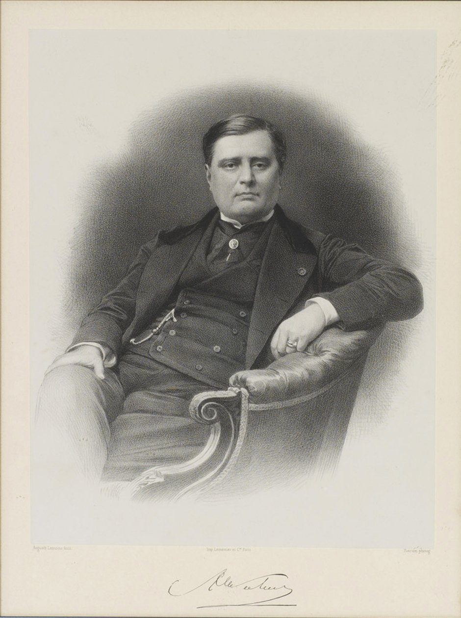 Portræt af Alexandre Florian Joseph, grev Colonna-Walewski 1810-1868 af Auguste Lemoine