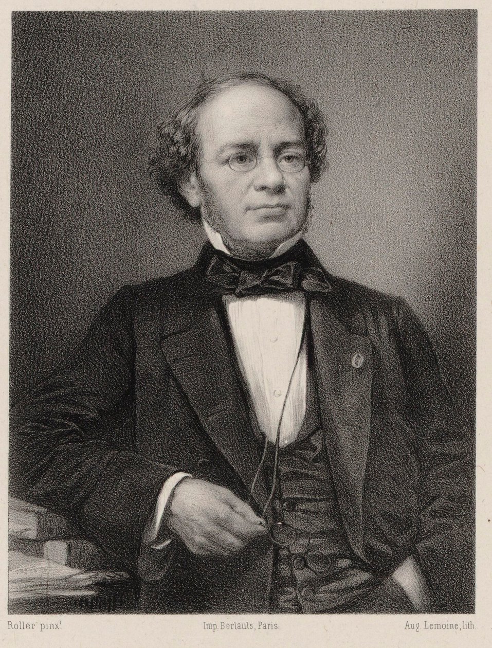 Portræt af komponisten Jacques Fromental Halévy 1799-1862. af Auguste Lemoine