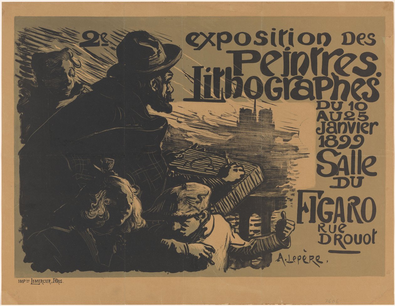 Plakat til den anden udstilling af Peintres Lithographes 2. udstilling des peintres lithographes (titel på objekt) af Auguste Lepere