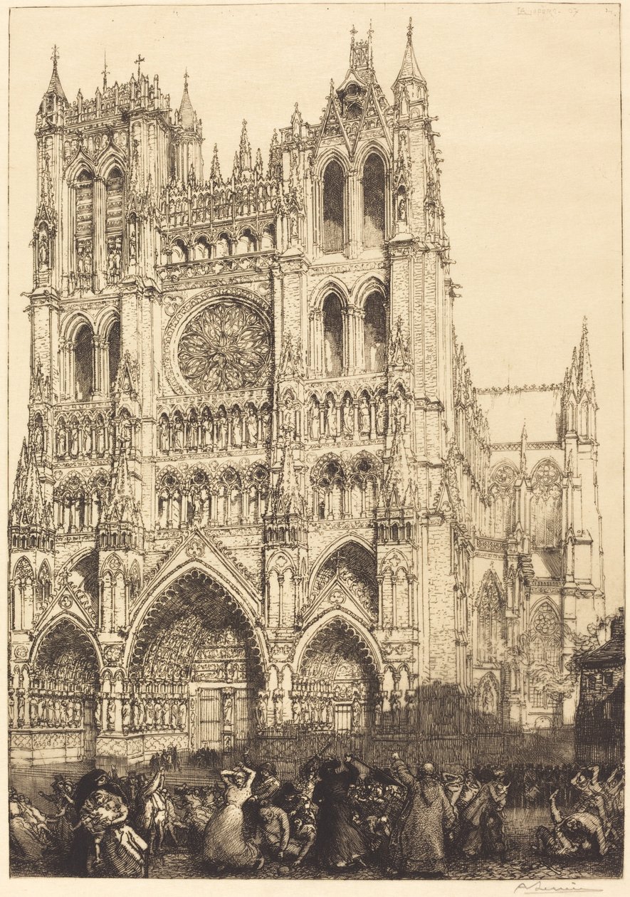 Amiens Cathedral (Amiens Cathedral - Inventory Day) af Auguste Lepere