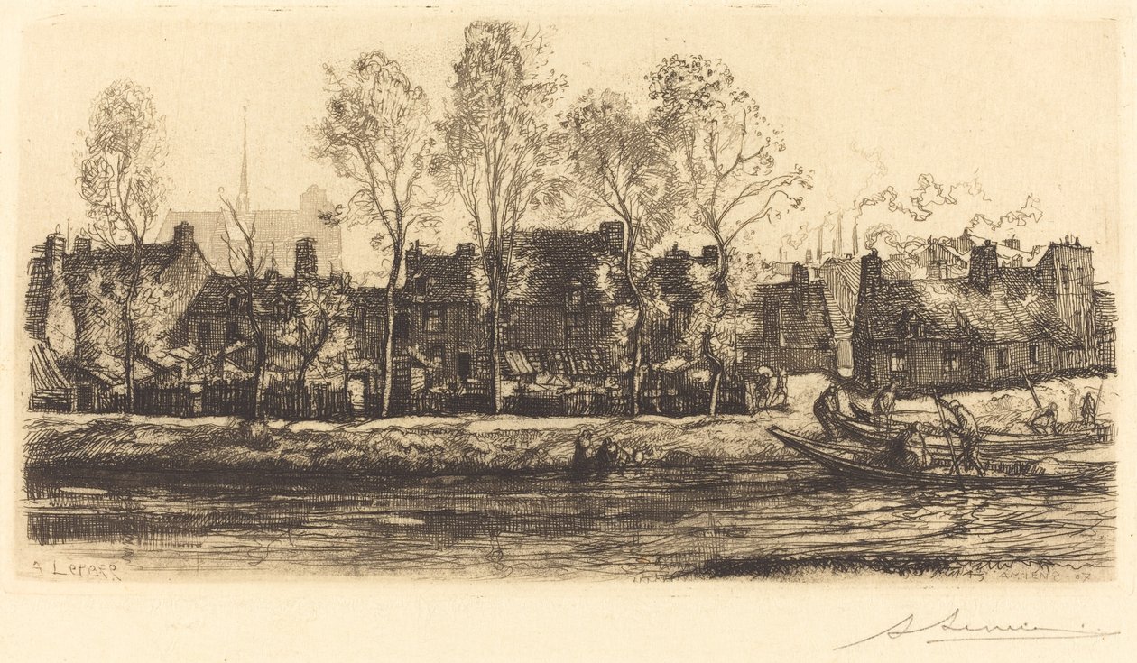 Sommes bredder ved Amiens af Auguste Lepere