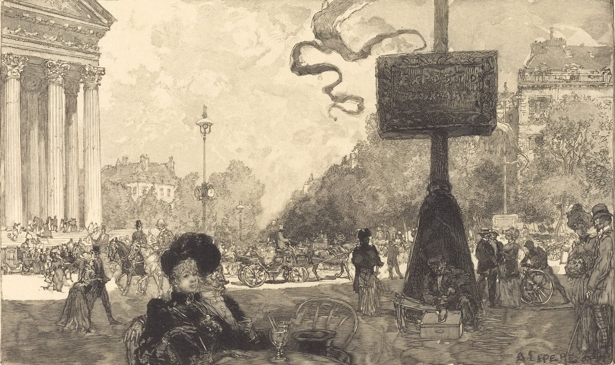 Hjørne af Rue Royale Hjørne af Rue Royale, 1890. af Auguste Lepere