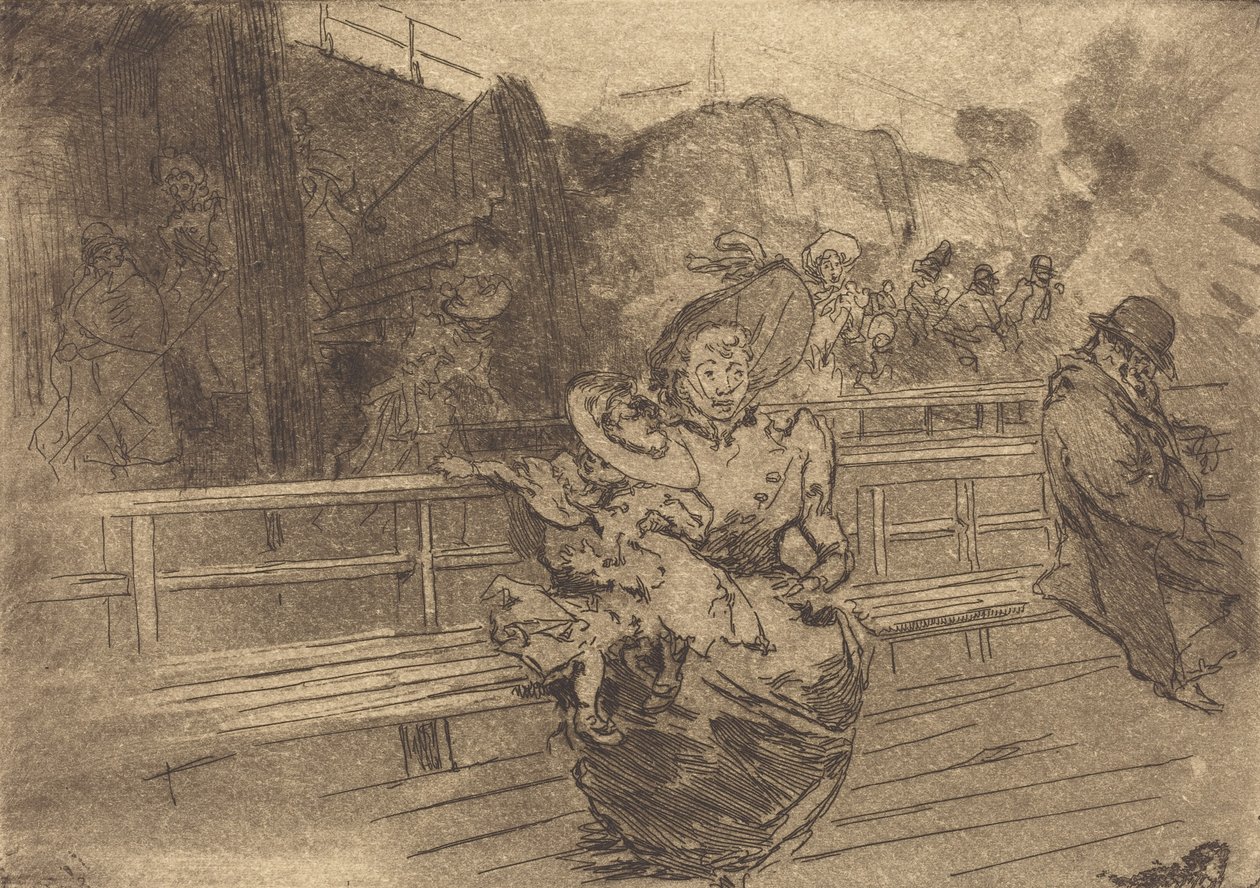 Afgang til Greenwich Departure pour Greenwich, 1891. af Auguste Lepere