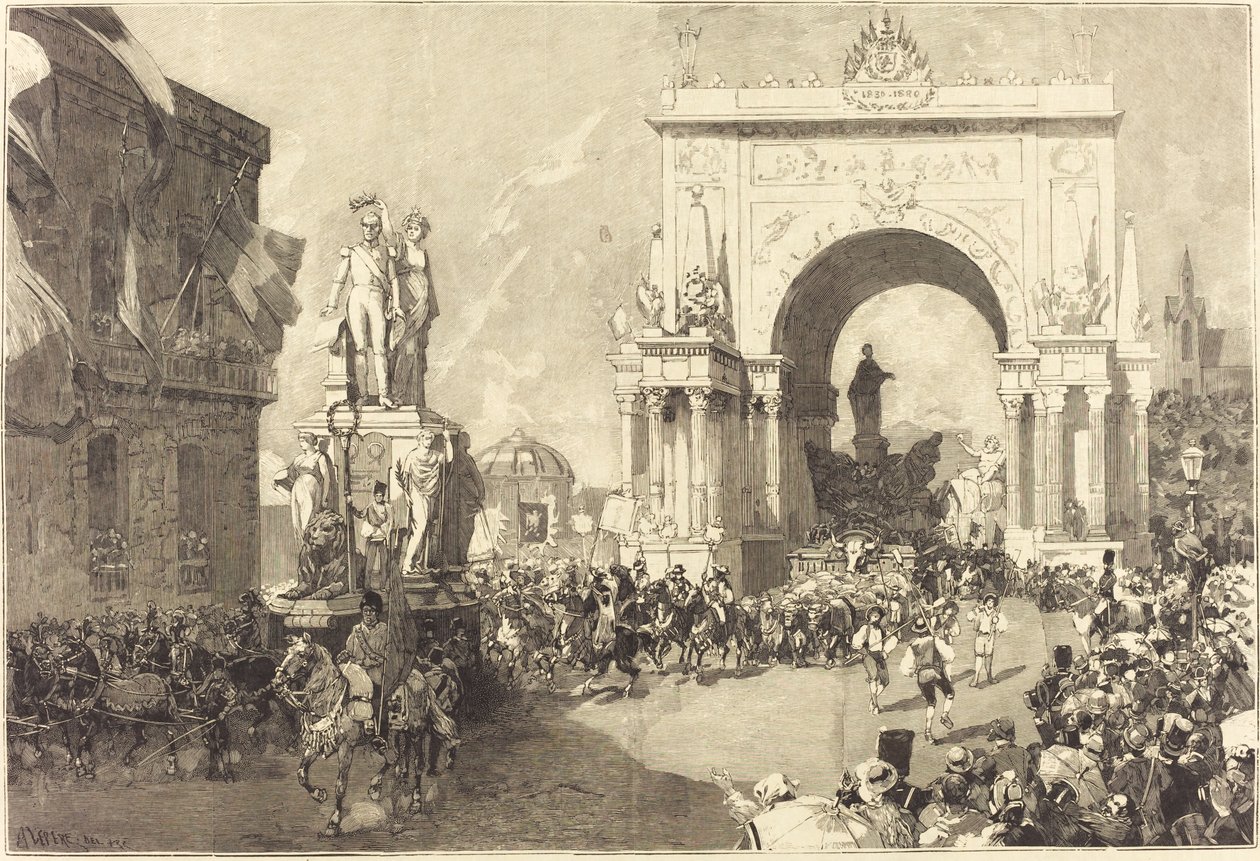 Jubilæumsfejring i Bruxelles af Auguste Lepere