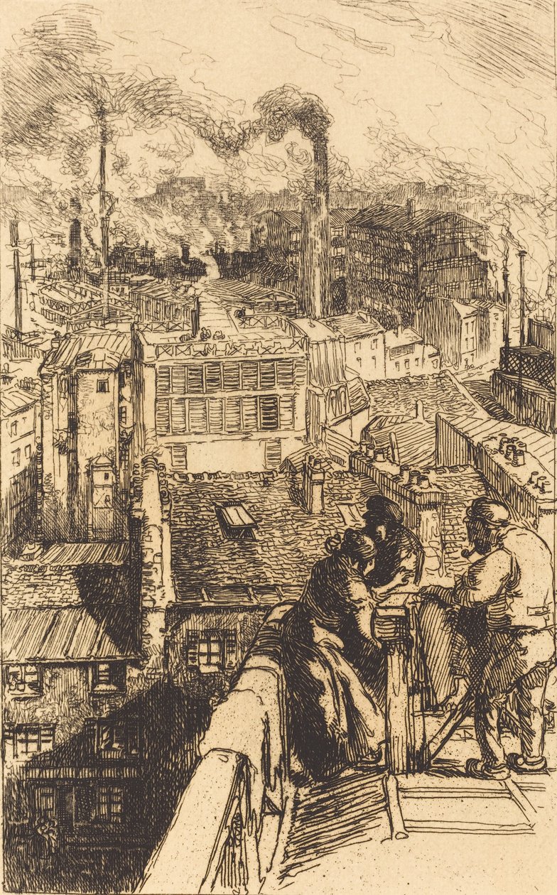Gobelins Quarter Gobelins Quarter, 1893. af Auguste Lepere