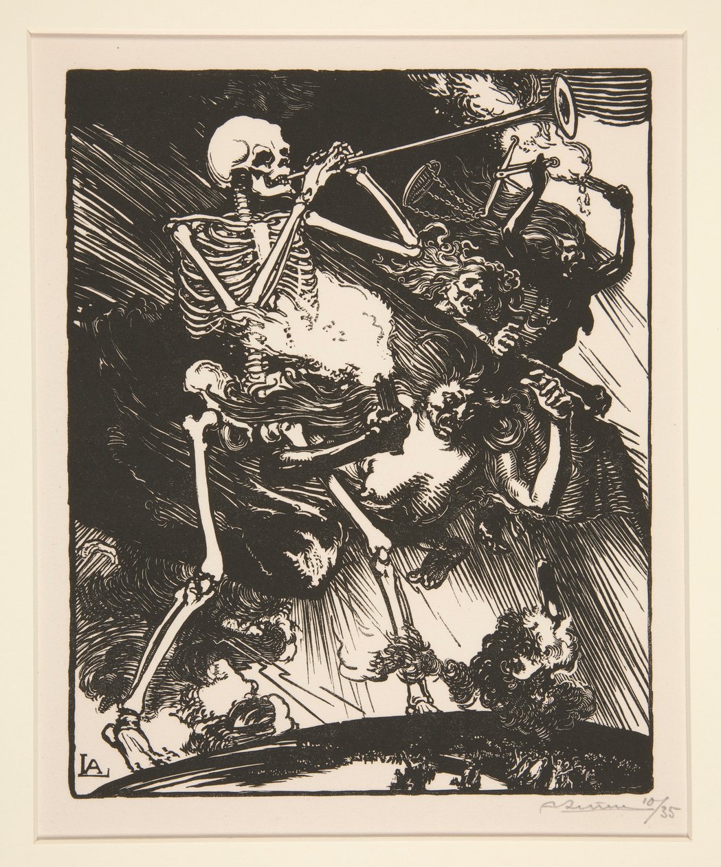Death and Discord will Rain on the Earth, fra The War of 1914, første serie, nr. 7 af Auguste Lepere
