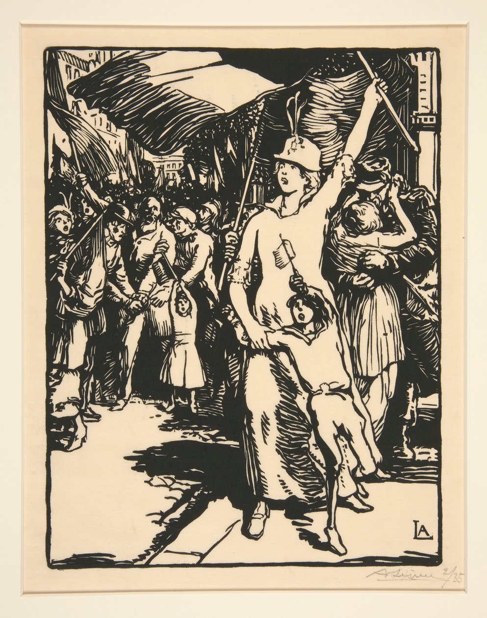 War is Declared, fra La Guerre de 1914, første serie, nr. 8 af Auguste Lepere