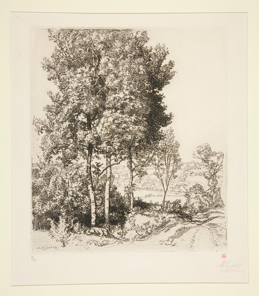 Petit Morin Valley nær Verdelot (Seine-et-Marne) (Lille Morin Valley nær Verdelot [Seine-et-Marne]) af Auguste Lepere