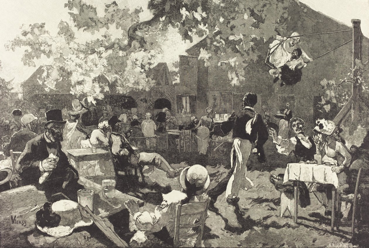 Cabaret du Coq de Bruyère i Bois de Meudon, 1888. af Auguste Lepere