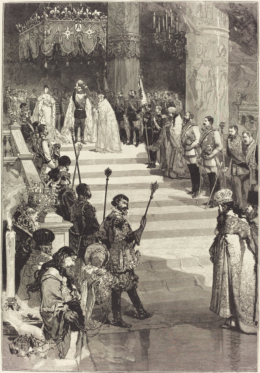 Kroningen af ​​kejser Alexander III af Rusland (27. maj) af Auguste Lepere