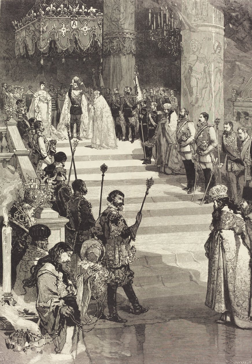 Kroningen af ​​kejser Alexander III af Rusland 27. maj 1883. af Auguste Lepere